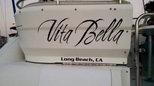 2005 Doral Elegante SE330 Boat Lettering from William S, CA